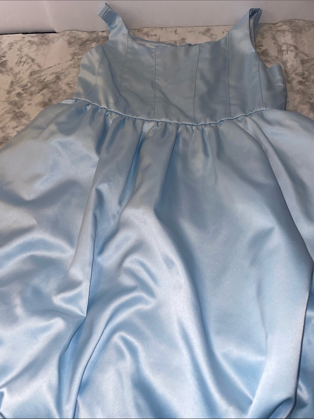 Place Light Blue Satin Girls' Formal Dress